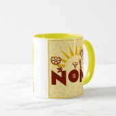 Noni Sonnendurchbruch-Gelb-italienische Tasse (VorderseiteRechts)