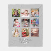 NONNA 8 x Foto Collage Großkinder Familienbaum Fleecedecke (Vorderseite)