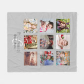 NONNA 8 x Foto Collage Großkinder Familienbaum Fleecedecke (Vorderseite (Horizontal))