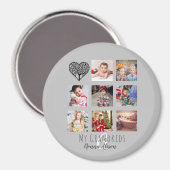 NONNA 8 x Foto Collage Großkinder Familienbaum Magnet (Vorderseite/Rückseite)