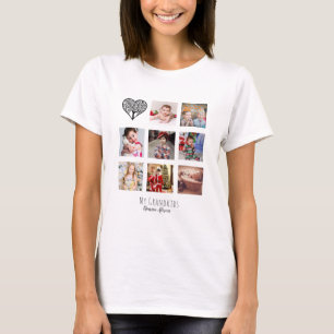 NONNA 8 x Foto Collage Großkinder Familienbaum T-Shirt