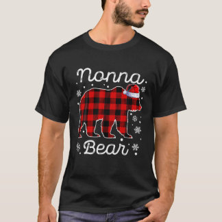 Nonna Bear Christmas Pajamas Red Kariert Buffalo F T-Shirt