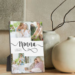 Nonna Calligraphy 4 Foto Tabletop Plaque Fotoplatte<br><div class="desc">Personalisiertes 4-Foto-Plakatgeschenk für Ihre Nonna,  die Sie mit Ihrer persönlichen Nachricht,  wie ich Liebe Sie und Ihren Namen personalisieren können. Die Fotovorlage zeigt Ihre Bilder in einem kleinen Foto mit 2x Landschaft und 2x Porträtbildern. Nonna wird in eleganter Wirbler Kalligraphie geschrieben.</div>