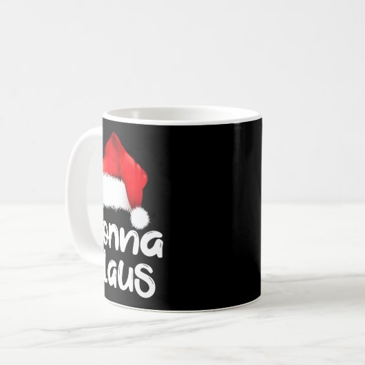 Nonna Claus Christmas Family Matching Santa Hat Pa Kaffeetasse (Vorderseite Links)