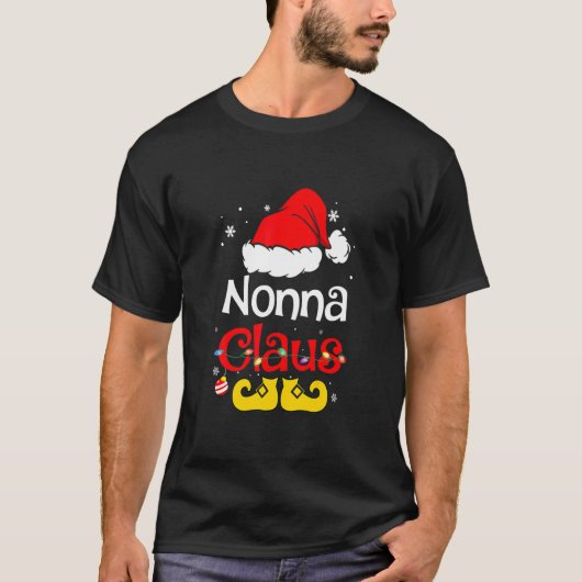 Nonna Claus Christmas Pajama Familie Matching Xmas T-Shirt (Vorderseite)