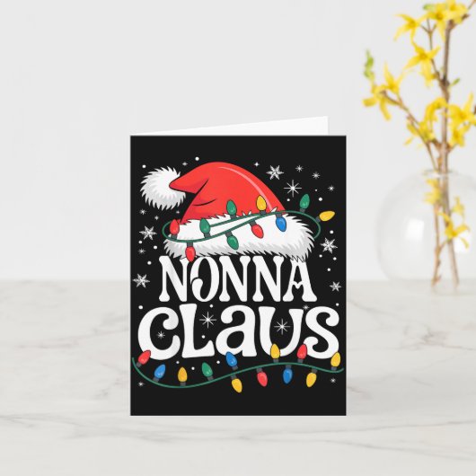 Nonna Claus Funny Xmas Christmas Grandma Holiday S Karte (Gelbe Blume)