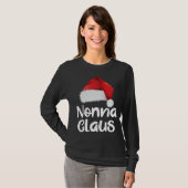 Nonna Claus Weihnachtsfamilie Matching Weihnachtsm T-Shirt (Vorne ganz)