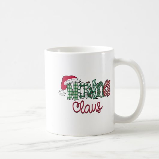Nonna Clause Cute Art Christmas Kaffeetasse (Rechts)