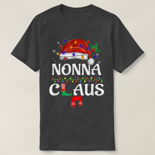 Nonna Clause Matching Family Weihnachtsmannmütze P T-Shirt (Design vorne)
