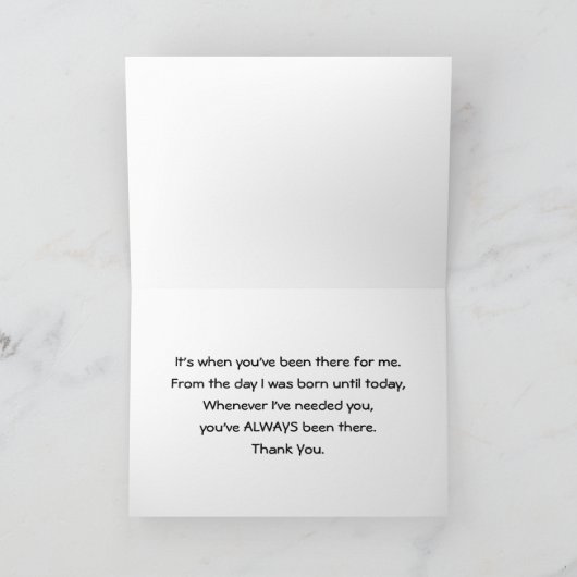 Nonna Danke, immer - Du warst für mich da Dankeskarte (Innenseite)