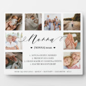 Nonna Definition Script Foto Collage Keepake Fotoplatte (Vorderseite)