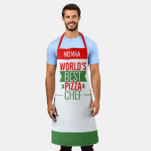 Nonna - Der beste Pizza-Koch der Welt - Rot-Grün Schürze (Getragen)