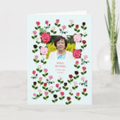 Nonna, Geburtstag, Rose Karte (Vorderseite)