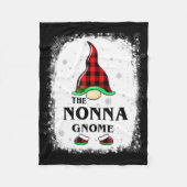 Nonna Gnome Buffalo Plaid Matching Family Xmas Paj Fleecedecke (Vorderseite)