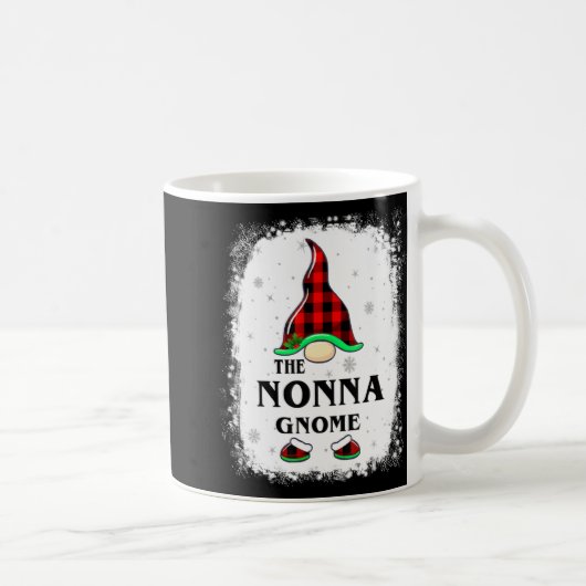 Nonna Gnome Buffalo Plaid Matching Family Xmas Paj Kaffeetasse (Rechts)
