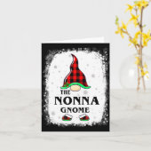Nonna Gnome Buffalo Plaid Matching Family Xmas Paj Karte (Gelbe Blume)