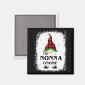 Nonna Gnome Buffalo Plaid Matching Family Xmas Paj Magnet (Vorderseite/Rückseite)