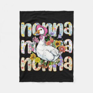 Nonna Goose Mothers Day Floral Grandma Albern Gäns Fleecedecke