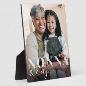 Nonna & Grandchild Script Name Foto Keepake Fotoplatte (Seite)