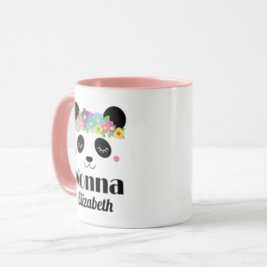 Nonna Grandma Panda Personalisiert Tasse (Vorderseite Links)