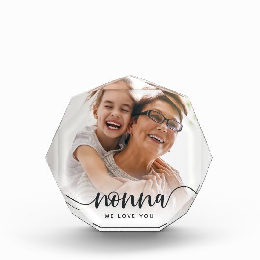 Nonna Grandma Script Overlay Fotoblock (Vorderseite)