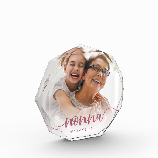 Nonna Grandma Script Overlay Fotoblock (Links)