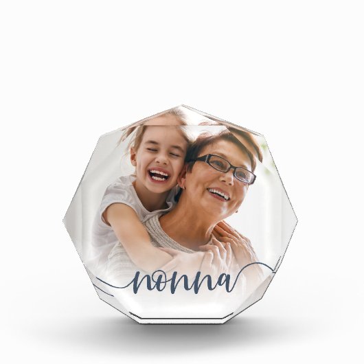 Nonna Grandma Script Overlay Fotoblock (Vorderseite)