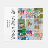 Nonna Großmutter Foto Collage Fleece Blanket (Vorderseite (Horizontal))