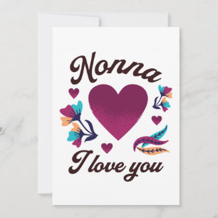 Nonna, ich Liebe dich, Großmutter, ich Liebe dich Einladung