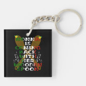 Nonna kommt mit ihrem Holzlöffel zurück Schlüsselanhänger (Rückseite)