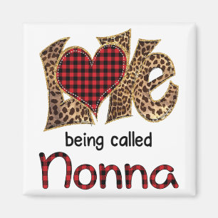 Nonna Leopard Herzensglückstag Magnet