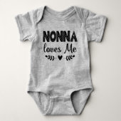 Nonna Lieben ich Geschenk für Großkind Baby Strampler (Vorderseite)