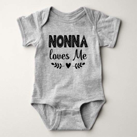 Nonna Lieben ich Geschenk für Großkind Baby Strampler (Vorderseite)