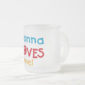 Nonna Lieben T - Shirt und Geschenke Mattglastasse (VorderseiteRechts)