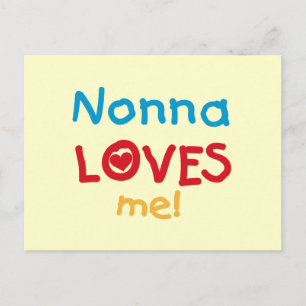 Nonna Lieben T - Shirt und Geschenke Postkarte