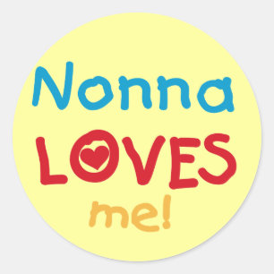 Nonna Lieben T - Shirt und Geschenke Runder Aufkleber