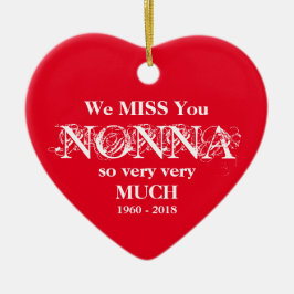 Nonna Love Memory Custom Family Names Weihnachten Keramik Ornament