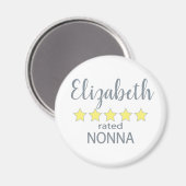 Nonna mit 5 Sternen Magnet (Vorderseite/Rückseite)