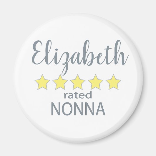 Nonna mit 5 Sternen Magnet (Vorne)