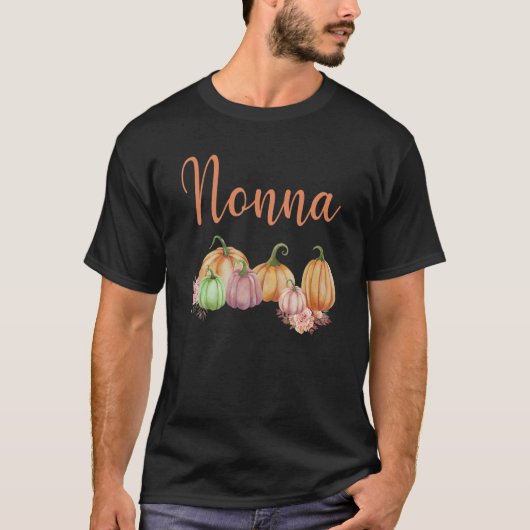 Nonna Of Little Pumpkin First Birthday Autumn Pump T-Shirt (Vorderseite)