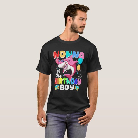 Nonna of the Birthday Boy Family Matching Party Sh T-Shirt (Vorne ganz)