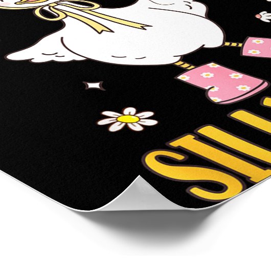 Nonna Of The Silly Goose First Birthday Family Mat Poster (Ecke)