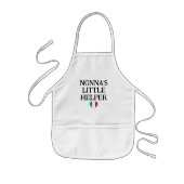 Nonna’s Little Helper Kids - Italian Flag Heart Kinderschürze (Vorne)