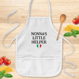Nonna’s Little Helper Kids - Italian Flag Heart Kinderschürze