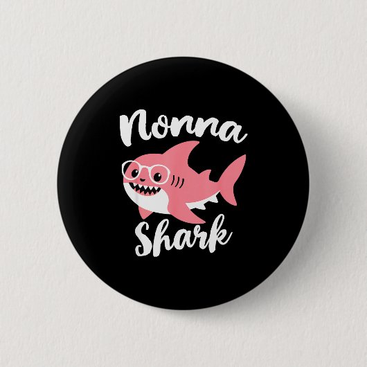 Nonna Shark Mother's Day Grandma Funny Button (Vorderseite)