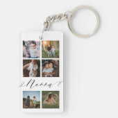 Nonna-Skript| Grandchildren Foto Grid Collage Schlüsselanhänger (Rückseite)