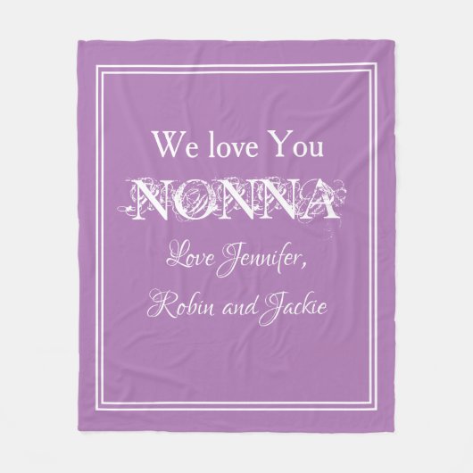 NONNA Wir Liebe Sie Niedlich Oma Geschenk Großkind Fleecedecke (Vorderseite)