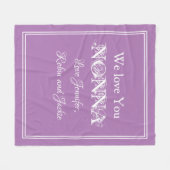NONNA Wir Liebe Sie Niedlich Oma Geschenk Großkind Fleecedecke (Vorderseite (Horizontal))