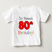 Nonnas 80. Geburtstag Baby T-shirt (Vorderseite)
