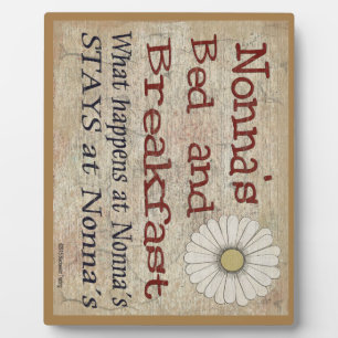 Nonna's Bed and Breakfast Was passiert im Plaque Fotoplatte